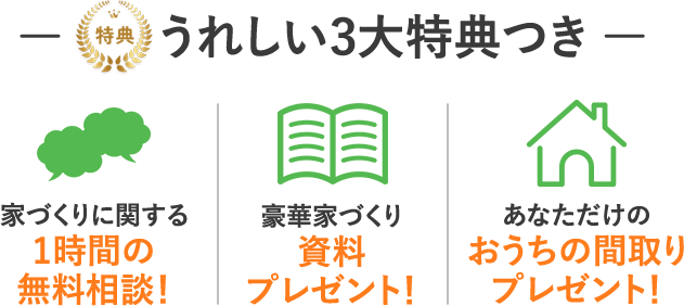 うれしい3大特典つき